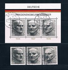 Buy Germany 1203-1203a-c Used set and SS Nobel peace prize winners CV 3.30 (G0160)