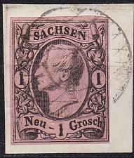 Buy GERMANY Sachsen [1855] MiNr 0009 ( O/used ) [06] Briefstück