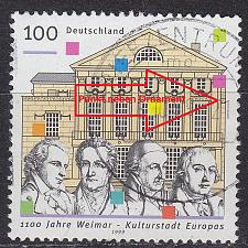 Buy GERMANY BUND [1999] MiNr 2028 F2B IV ( O/used ) [01] Plattenfehler