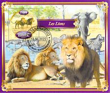 Buy Madagascar 2022 Sheet Lion Zebra Elephant animal big cats 1 value (TS0076)