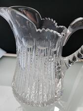 Buy American Brilliant Period Cut Glass pitcher Zipper Antique