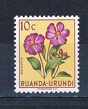 Buy Ruanda Urundi 114 MLH Dissotis Flower 1953 (R0953)+