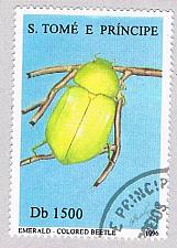 Buy Saint Thomas and Prince Is 1287b Used Emerald beetle CV 4.00 (BP20810)