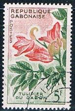 Buy Gabon 158 Used Tulip tree lr 1961 (G0301)+