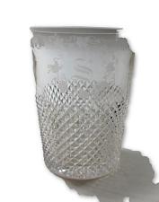 Buy 4 Copper wheel etched "S" Hand cut crosscut whiskey double on the rocks