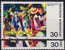 Buy GERMANY BUND [1974] MiNr 0816 F4 ( O/used ) [01] Gemälde Plattenfehler