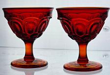 Buy L E Smith Glass Moon and stars red sherberts pair