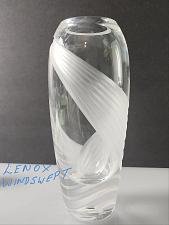 Buy Cut Glass medium vase Lenox USA crystal Windswept Signed