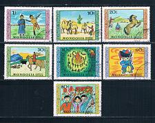 Buy Mongolia 896-902 Used set Childrens day 1976 CV 2.15 (MV0035)