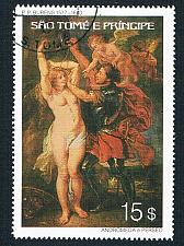 Buy St Thomas & Prince 444 Used Painting Ruben Nude 1 1977 CV 1.60 (BP78603)