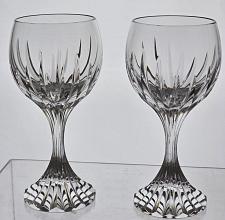 Buy Baccarat Massena wine glasses pair SIGNED