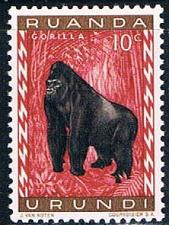 Buy Ruanda Urundi 137 Unused Mountain Gorilla 1959 (R0244)+