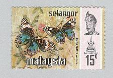Buy Malaysia Selangor 133 Butterflies Used 3 (BP96918)
