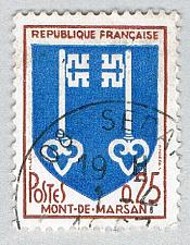 Buy France 1144 Used Arms of Mont-d-Marsan 2 1966 (BP58038)