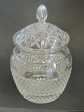 Buy Hand Cut glass cookie jar with lid