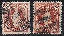 Buy SCHWEIZ SWITZERLAND [1882] MiNr 0060 Y C ( O/used ) [02] 2 Farben