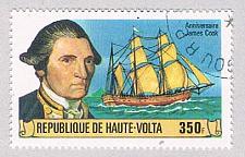 Buy Burkina Faso 477 Used Capt Cook and Resolution 1978 CV 1.00 (BP45416)