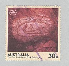 Buy Australia Used Rock painting snake around 30 (BP90515)