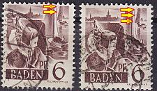 Buy GERMANY Alliiert Franz. Zone [Baden] MiNr 0015 y II,III ( O/used ) [01]