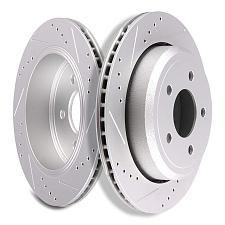 Buy SCITOO 2pcs Rear Drilled Slotted Brake Rotors Kit for 20032011