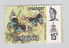 Buy Malaysia Selangor 133 Butterflies Used 1 (BP96910)