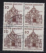 Buy GERMANY BUND [1964] MiNr 0454 4er ( O/used ) [01] Bauwerke