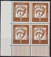 Buy GERMANY BUND [1961] MiNr 0348 x UR W ( **/mnh ) [01] 4er Eckrand