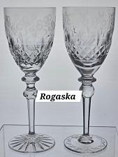 Buy Pair Rogaska Hand Cut goblets glass lead crystal Gallia