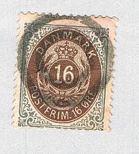 Buy Denmark 30 Used Numeral 16 1875 CV 6.50 (BP70032)