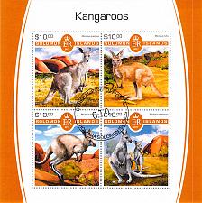 Buy Solomon Islands 2017 CTO Sheet Kangaroos animals 4 values (TS0012)