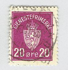 Buy Norway Coat of arms magenta 20 Used (BP92321)