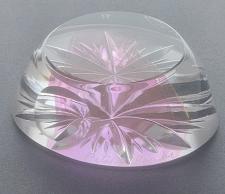 Buy Hand cut glass oval art Paperweight signed Peter ORourke
