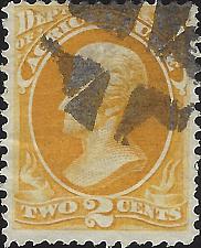 Buy US Scott #O2 Used VF 2 Cent 1873 Official Agriculture Stamp CV 100.00