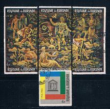 Buy Burundi 158a-g Used set Allegory of prosperity 1966 CV 1.75 (MV0224)