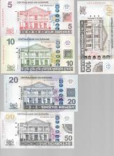 Buy Suriname Full Set 5 Pcs: 5 10 20 50 100 Dollars, P162–P166, 2012–2020 | UNC