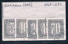 Buy Germany DDR O28-32 Used set Numerals CV 1.45 (G0233)