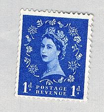 Buy Great Britain QEII blue 1d 1 (AP136714)