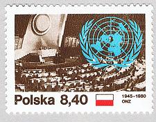 Buy Poland 2417 Used UN Emblem 1 1980 (BP47006)
