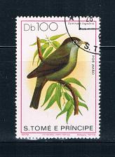 Buy Saint Thomas and Prince Is 546 Used Bird Speirops lugubris CV 16.00 (S0696)