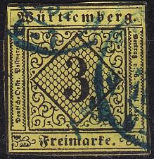 Buy GERMANY Württemberg [1851] MiNr 0002 a ( O/used ) [02]