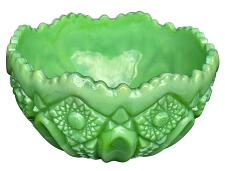 Buy L.E Smith Glass Jadeite Quintec bowl