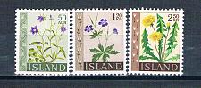 Buy Iceland 329-31 Unused Flowers 1960 (I0852)+