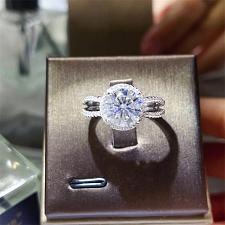 Buy 2 Carat 925 Sterling Silver Moissanite Ring