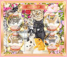 Buy Madagascar 2022 Sheet Cats breeds animals 6 values (TS0063)