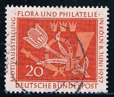 Buy Germany 764 Used Tulip and post horn 1957 (GI0685P201)