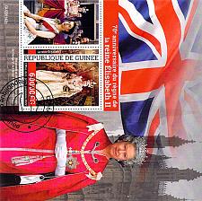 Buy Guinea 2022 CTO Sheet Queen Elizabeth 70 anniversary 1 value (TS0036)