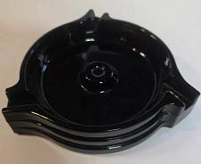 Buy Black glass ashtray 3 slot