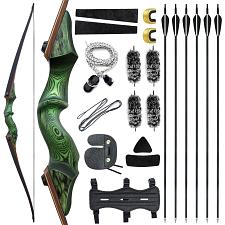 Buy 60 Inch Black Hunter Longbow 2060 Lbs Archery Bow Takedown Bow and Arrow Set ...