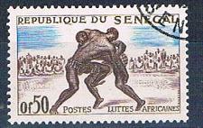 Buy Senegal 202 Used Wrestlers ur 1961 (S0784)+
