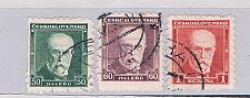 Buy Czechoslovakia 168-70 Used set President Masaryk 1929 CV 1.30 (C0329)